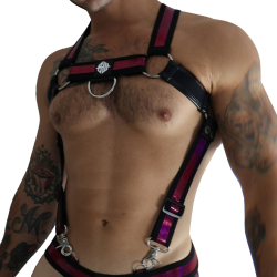 Harnais Body Illuminator Rose Fluo Breedwell