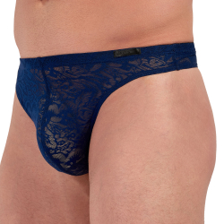 String Temptation Free Cut Lace Bleu Marine HOM