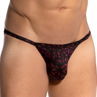 Slip Tanga Rio RED 2502 Noir - Rouge Olaf Benz
