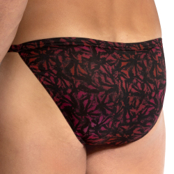 Slip Tanga Rio RED 2502 Noir - Rouge Olaf Benz