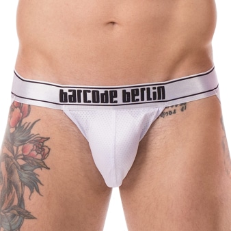 Jock Strap Sivko Mesh Blanc Barcode