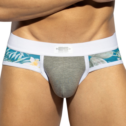 Slip Flowery Panel Gris ES Collection