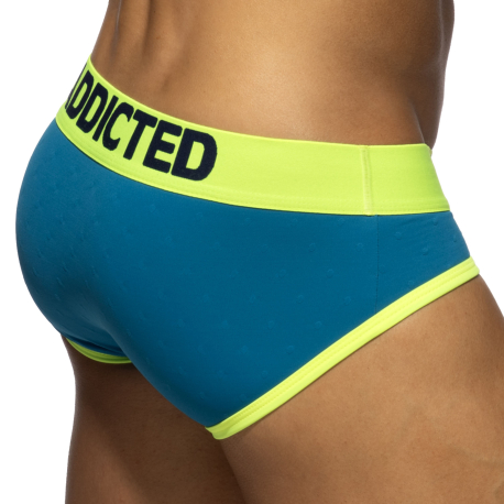 Addicted Dot Dot Dot Swimderwear Push Up Briefs - Peacock