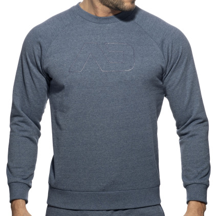 Sweat-Shirt Coton Recyclé Bleu Addicted