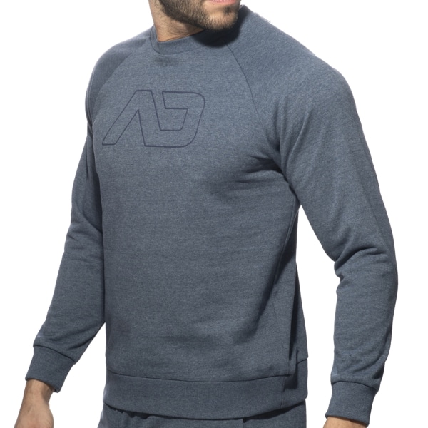 Sweat-Shirt Coton Recyclé Bleu Addicted