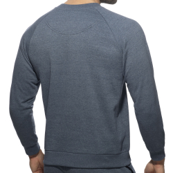 Sweat-Shirt Coton Recyclé Bleu Addicted