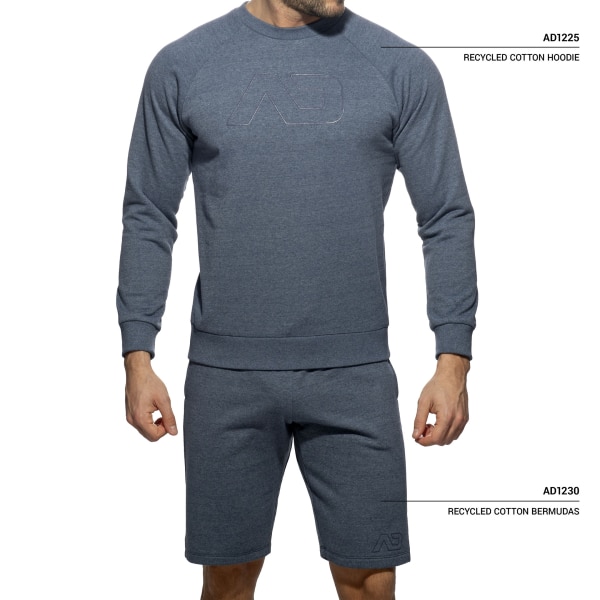Sweat-Shirt Coton Recyclé Bleu Addicted