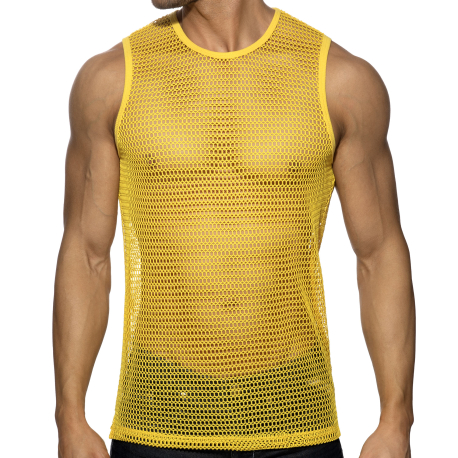 Addicted Openwork Tank Top - Yellow