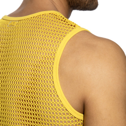 Débardeur Maille Ajourée - Jaune Addicted
