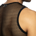 Addicted Openwork Tank Top - Black
