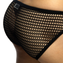 Addicted Openwork Bikini Briefs - Black