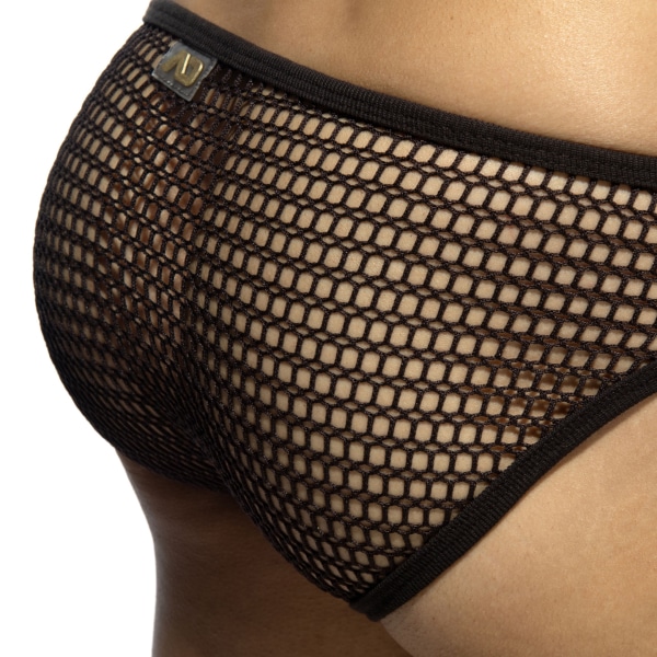 Slip Bikini Maille Ajourée - Marron Addicted