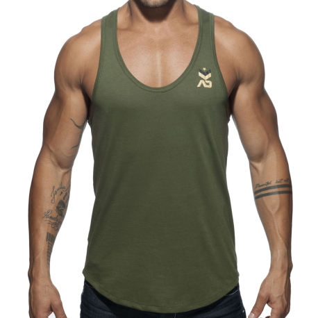Addicted Military Tank Top - Khaki