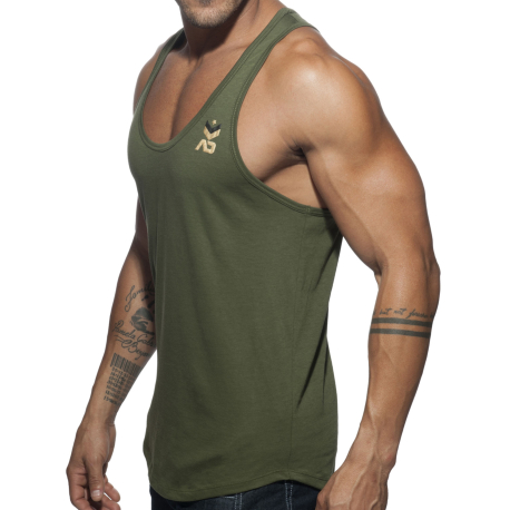 Addicted Military Tank Top - Khaki
