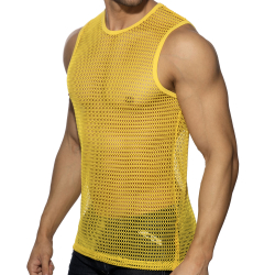 Débardeur Maille Ajourée - Jaune Addicted