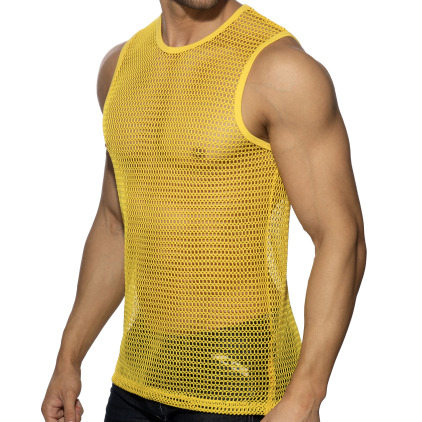 Débardeur Maille Ajourée - Jaune Addicted