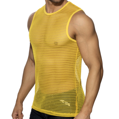 Addicted Openwork Tank Top - Yellow