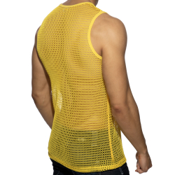 Débardeur Maille Ajourée - Jaune Addicted