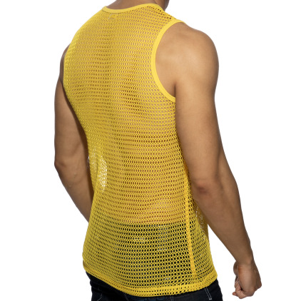 Débardeur Maille Ajourée - Jaune Addicted