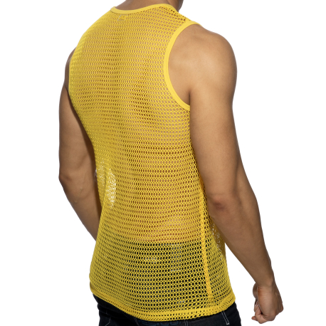 Addicted Openwork Tank Top - Yellow