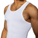 Bike Rib Knit Tank Top - White