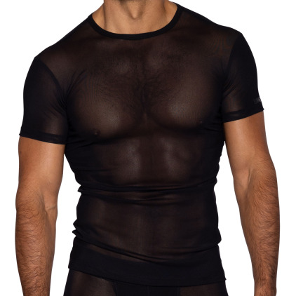 T-Shirt en Mesh Noir Bike
