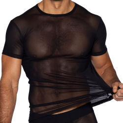 T-Shirt en Mesh Noir Bike