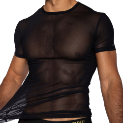 T-Shirt en Mesh Noir Bike