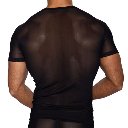 T-Shirt en Mesh Noir Bike