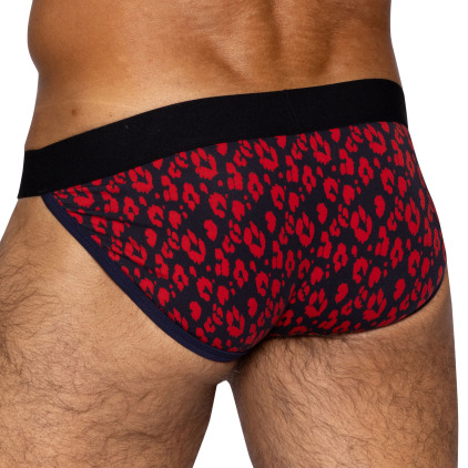 Slip Tanga Coton Léopard Bike