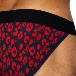 Slip Tanga Coton Léopard Bike