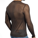 T-Shirt Net Manches Longues Marron ES Collection