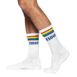 Bike Pride Crew Socks - White