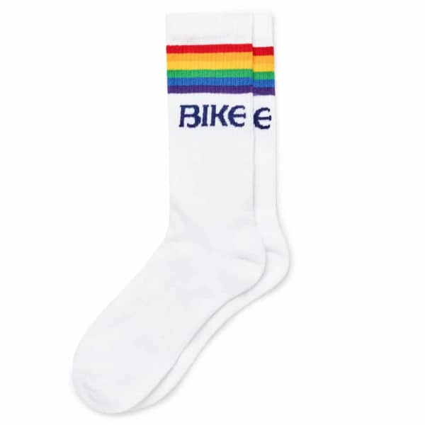 Chaussettes Sport Pride Blanches Bike