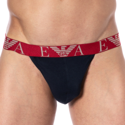 Jock Strap Bold Monogram Coton Marine Emporio Armani