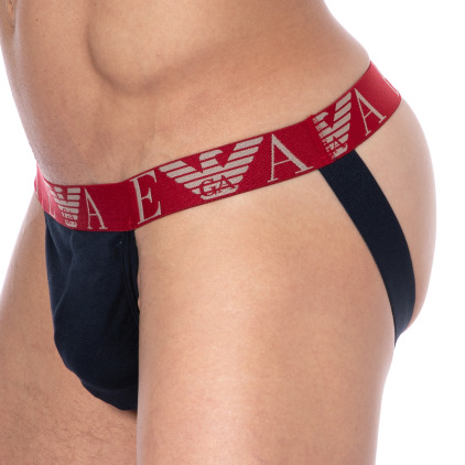 Jock Strap Bold Monogram Coton Marine Emporio Armani