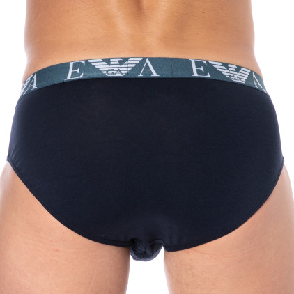 Slip Bold Monogram Coton Marine - Bleu Emporio Armani