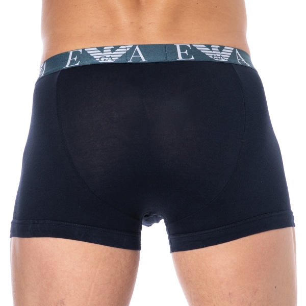 Boxer Bold Monogram Coton Marine - Bleu Emporio Armani