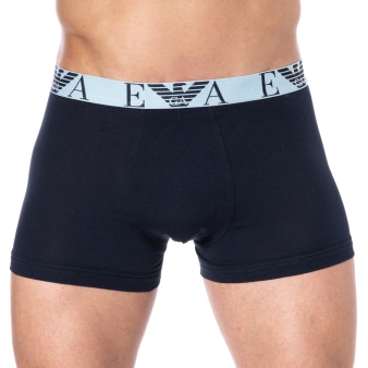 Boxer Bold Monogram Coton Marine - Gris Emporio Armani