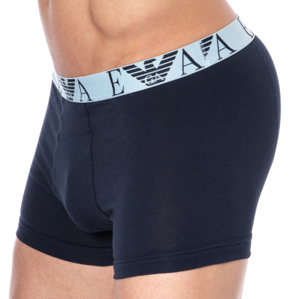 Boxer Bold Monogram Coton Marine - Gris Emporio Armani