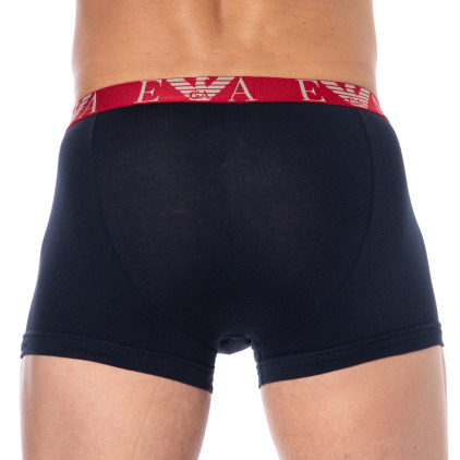 Boxer Bold Monogram Coton Marine - Rouge Emporio Armani