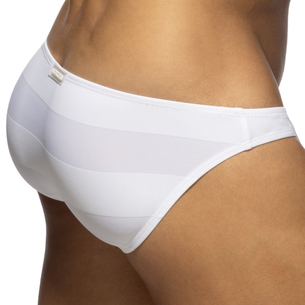 Slip Bikini Rayure Epaisse - Blanc Addicted
