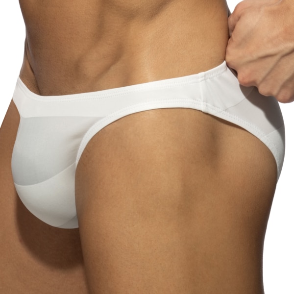 Slip Bikini Rayure Epaisse - Ivoire Addicted