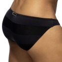 Slip Bikini Rayure Epaisse - Noir Addicted