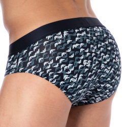 Emporio Armani All Over Logo Briefs - Navy