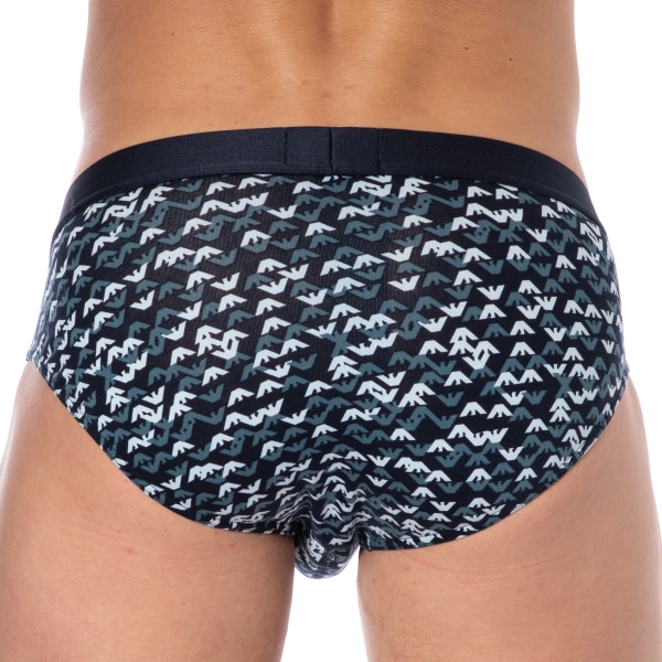 Emporio Armani All Over Logo Briefs - Navy