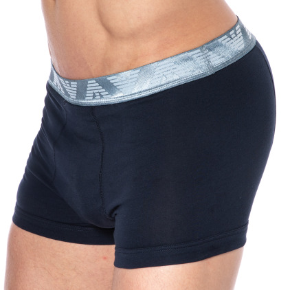 Boxer Shiny Logoband Marine - Aigle Emporio Armani