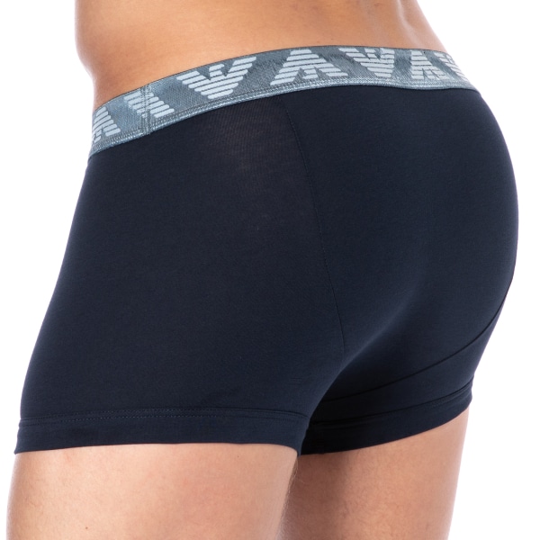 Emporio Armani Shiny Logoband Boxer Briefs - Navy - Eagle