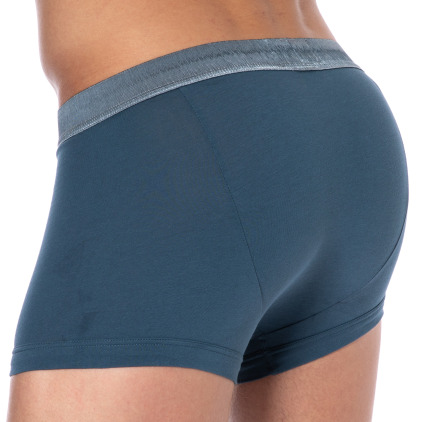 Boxer Shiny Logoband Bleu Emporio Armani