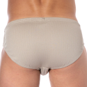 Slip de Bain Satin Label Taupe Emporio Armani
